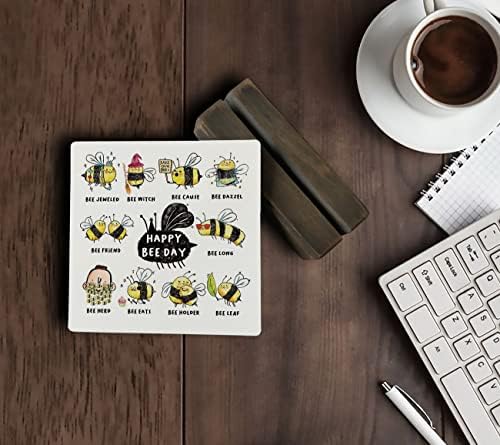 Funny Pčele tema Drvo plak poklon, Happy Bee Day, plak sa drvenim postoljem poklon, humor rođendan
