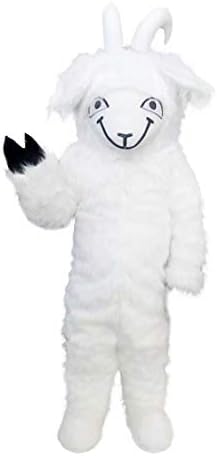 Kozja ovčja duga kosa crtani kostim maskot pliša sa maskom za partiju za odrasle Cosplay Halloween prerušiti