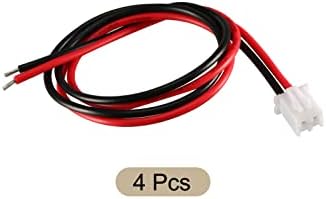 Rebower muški priključni utikač žica crveni crni priključni konektor žičani kabl, [za LED traku lampe] - 2.54 mm korak / 30cm / 2Pin / 4Pcs