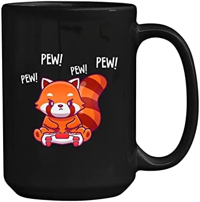 Pew Pew Pew Pew slatka crvena Panda šolja za kafu šolja poklon za Red Panda Lover, Pew Pew Pew