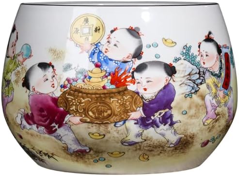 Xialon 28cm Jingdezhen Ceramic Famille Rose Cornucopia ukrasi bogat bodlu dekor