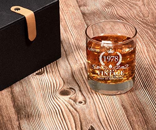 Triwol 1978 45. rođendanski pokloni za muškarce, Vintage Whisky Glass 45 rođendanski pokloni za tatu, sina, muža, brata, smiješni poklon za 45. rođendan poklon ideje za njega, 45-godišnji bday & nbsp;dekoracija zabave