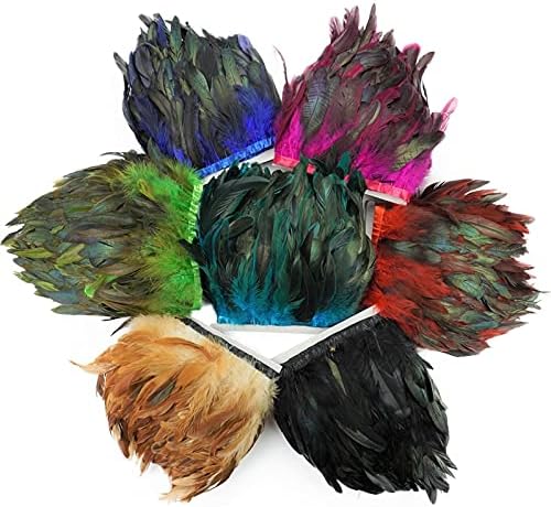 Zamihalaa 2meters / Lot Rooster Feather Trims Fringe prirodno pileće perje dekoracija za ručni rad rukotvorine