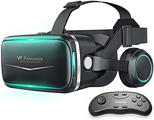 Pansonite Vr slušalice sa daljinskim upravljačem[nova verzija], 3D naočare virtuelna stvarnost slušalice za VR igre & amp ;3D filmovi, sistem za njegu očiju za iPhone i Android pametne telefone