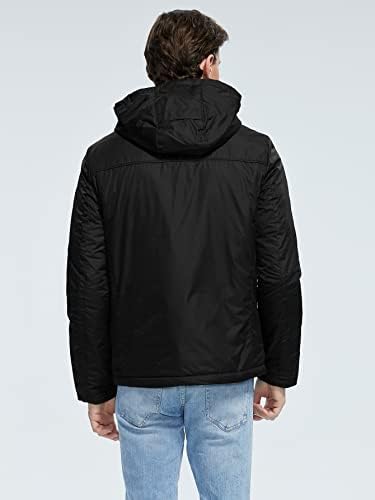 Ninq jakne za muškarce - Muška slova Grafički grafički zimski kaput sa kapuljačom