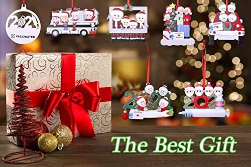 KIDNEAR 2021 Božićni ukrasi, 12 kom božićnih ukrasa za vješanje drveća, personalizirani poklon potrepštine