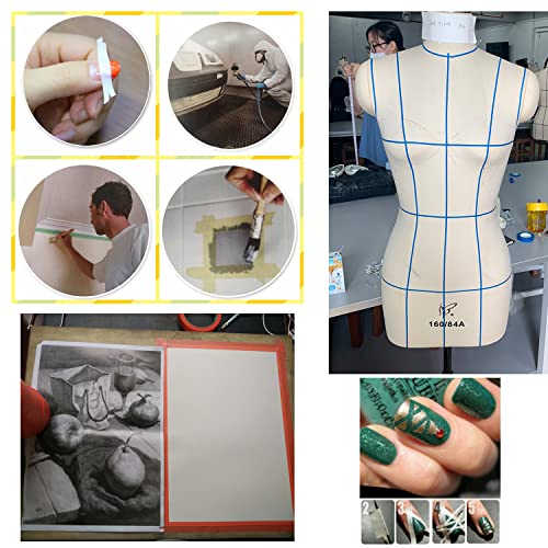 Jinbing traka za maskiranje papira za slikanje i crtanje i DIY za nokte i uzorak izrada drapirajući trake 1/8 in. X 9 rola