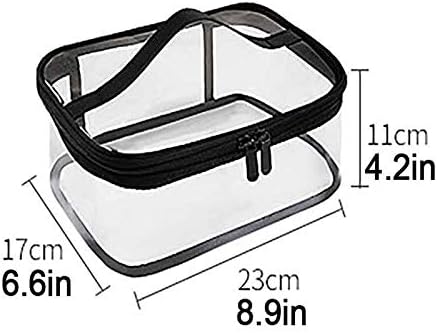 Yowein 2 PC prijenosni Clear Makeup Bag Zipper vodootporna prozirna putna torbica kozmetička toaletna