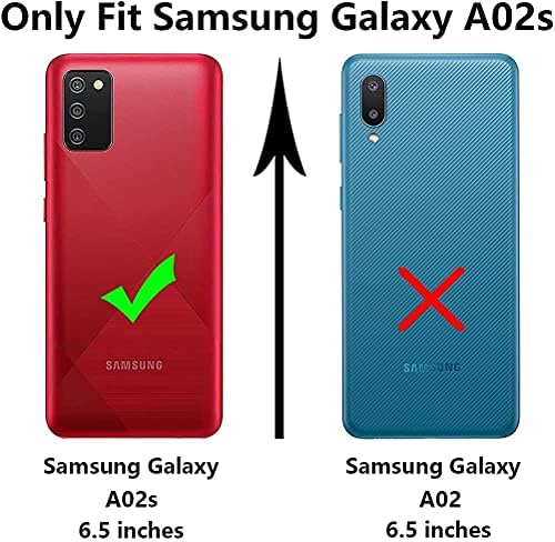 Ymhxcy A02s Case, Galaxy a02s case, Samsung A02s Case sa HD štitnikom za ekran [2kom], zaštitna tanka 2 u 1 futrola, Clear Back Shockproof Branik futrola za Samsung Galaxy A02s KS-Black