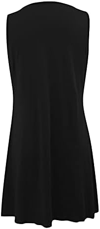 NOKMOPO Mini haljine za žene Plus size Summer Soild izdubite rukave labave haljine Mid