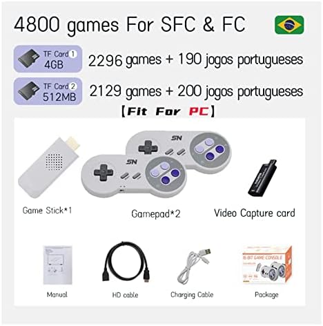 Phonme poklon dječaci utikač i reproducirati bežičnu HD-kompatibilnu konzolu za SNES NES 300 + retro 16 bit 8 bit portugalski igra palica 4400+ igra za SFC pogon video igre