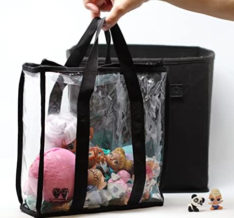 Maninowls bin i grudi Organiziranje torbi - vodootporna jasna plastična torbica za putoku. Skladištenje za igračke, dječje knjige, kuglice, blokove i igre