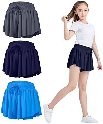 Flowy Atletski kratke hlače za teen djevojke teretane yoga vježbanje trčanje leptir suknje slatka preppy