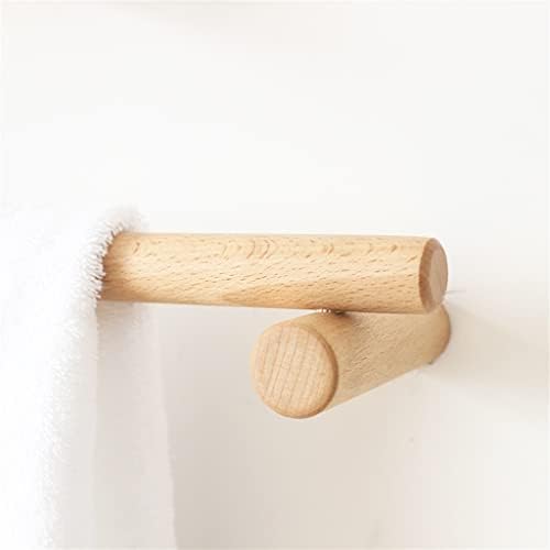 Lukeo Drveni ručnik nosač za ručnike na zidu za ručnik bez kupatila Kuhinjski nosač za skladišni nosač ručnika za kupatilo (boja: E, Veličina