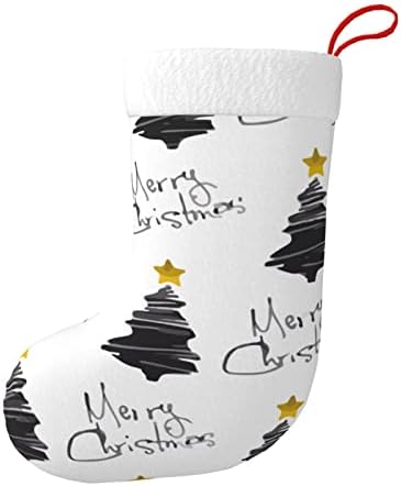 Austenstern Božićne čarape Doodle božićno drvce Sretan Xmas dvostrani kamin Viseći čarape
