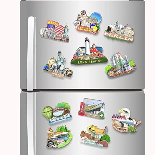 SAD Long Beach Magnet frižider Magnet drveni 3d znamenitosti putovanje kolekcionarski suveniri