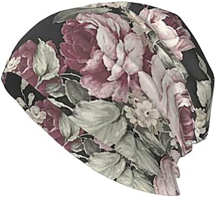 Knit Beanie Hat za žene Muškarci Odrasli Slouchy Cap lobanje Meko tanko trčanje Travel Sleep Head Wraps dizajn noviteta