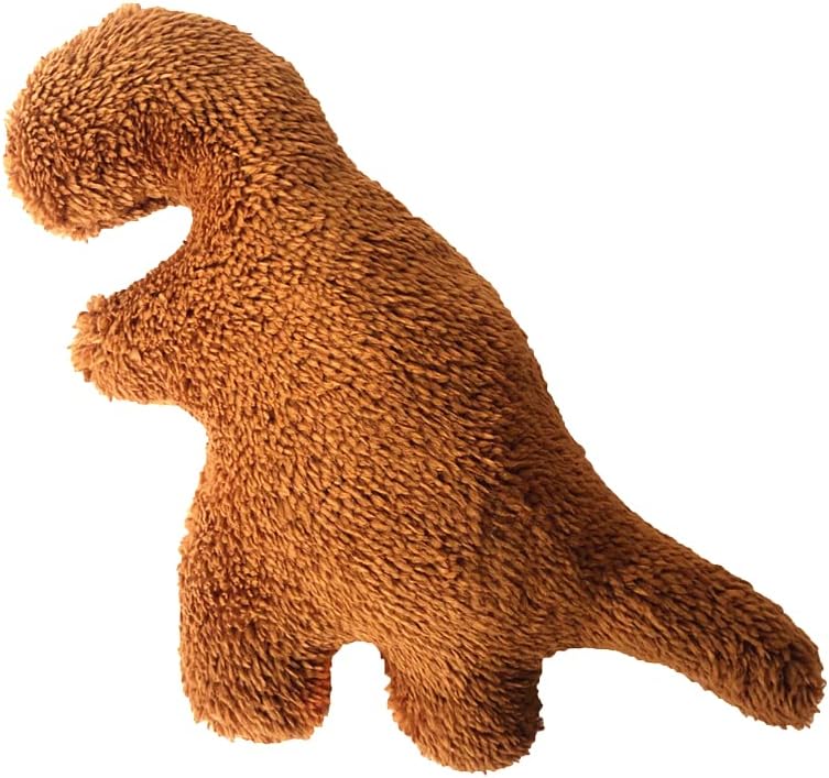 Dino Nugget Jastuk, 13,7 '' Dino pileći nugget plišani dinosaur bacaju jastuk punjene životinjske plišane igračke, kreativne ideje za poklone za dječake i djevojke-Tyran Rex