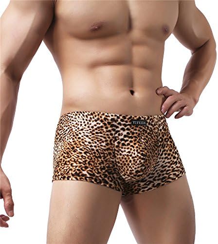 Yufeida muške bokserske gaćice niski uspon seksi leopard print donje rublje MAN Shorts galde