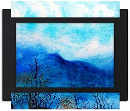 Hladno majstor DIY laboratorija Plava planinska slikarska umjetnost Desktop Foto okvir Crna slika umjetno slika 7x9 inča