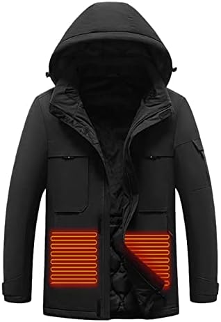 Grijane jakne za muškarce Žene 9 Zone Grijanje Lagani pamučni kaput s kapuljačom USB punjivi kaputi za