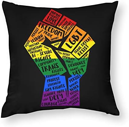 LGBT Gay Pride set od 2 baca jastuk pokriva kvadratne jastučne jastuke za kauč na kauču na kauču na