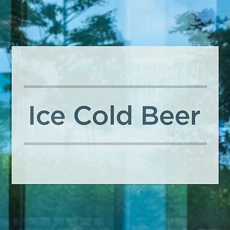 CGsignLab | Ledeno hladno pivo-jezičko teal prozor Cling | 27 x18