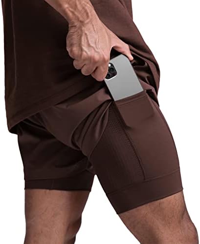 Diotsr Muške 2 u 1 Trkenje za vježbanje za muškarce Lagane kratke hlače za trening Brze suhe