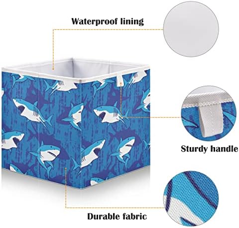 Emelivor morski pas Plava kocke bin Skladišta za skladištenje vodootporne igračke košarice za kante za organizaciju