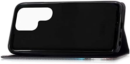Meikonst Galaxy S22 Ultra 5G slučaj, Samsung Galaxy S22 Ultra 5G novčanik slučaj PU Koža Foio Flip Case držač kartica Kickstand magnetno zatvaranje telefona slučaj Kompatibilan sa Galaxy S22 Ultra 5G Black Rose YB3
