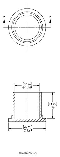 Kapice QC241AK1 Plastična ravna strana pomoćna kapa za zatvaranje navoja veličine 1-1 / 2 C-24, PE-LD, za zatvaranje