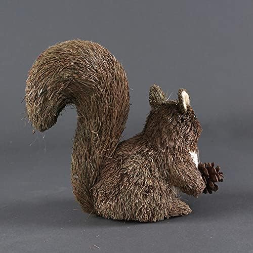 WAYUTO životinjski Ornament vjeverice figurice Božićno praznično Drvo stvorenje Ornament ručno rađena šuma slamna