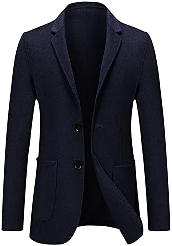 Muška Ležerna mješavina vune sportski kaput Vintage Slim Fit jakne sa 2 dugmeta lagani čvrsti Sako kaputi