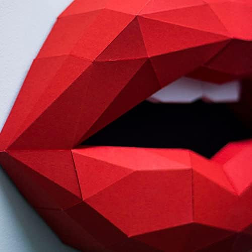 WLL-DP Kreativni oblik usne 3D papir trofejni DIY papir model origami puzzle geometrijski papir