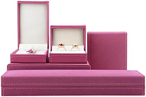 6kom / set ruža crvena kožna prstenasta kutija narukvica naušnica ogrlica privjesak poklon kutije Bangle Organizator torbica za odlaganje nakita