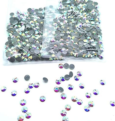 Queenme 1440pcs ab ss20 hotfix rhinestones 20ss ravnati kristale za odjeću za obrtni materijali 5mm okrugli stakleni dragulji kamenje ravna stražnja glačala na odijelo