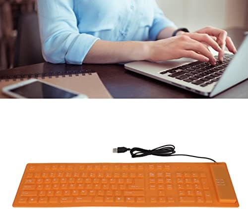 GOWENIC 108 tasteri sklopiva silikonska tastatura, vodootporna USB žičana tastatura Plug and Play
