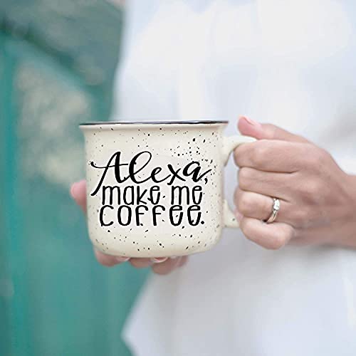 Alexa Make Me Coffee - smiješna keramička šolja za kafu za kamper - Bijela 14 oz velika šolja za kafu - šolja za novitete, savršen poklon za žene, mamu, Koleginicu, šefa, suprugu, prijatelja ispod 25 dolara