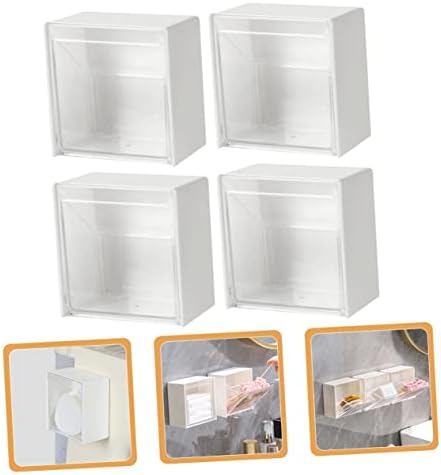 Cabilock 4kom zidna kutija za čuvanje kozmetike kutija za čuvanje bijele višenamjenske Ps