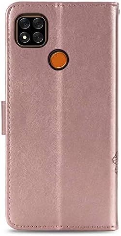 Flipbird Xiaomi Redmi 9c novčanik slučaj, List obrazac 3D Bling Premium PU Koža novčanik [kartica / Cash Slots]