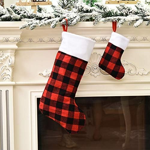 KESYOO 2pcs Božićne čarape torbi poklon i tretman torba Viseća platna Xmas Dekoracije drveća poklon nosači