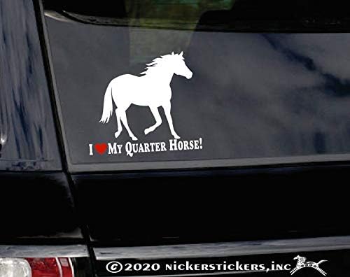 Volim svoj tromjesečni konj! ~ Quarter konj prikolica vinil naljepnica naljepnica
