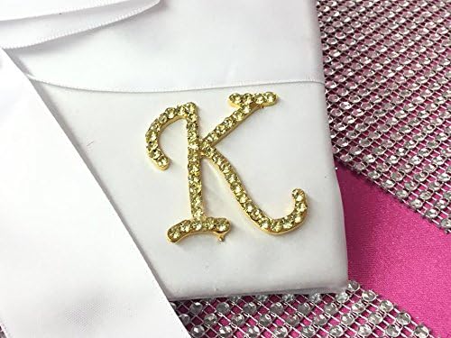 Sweet 16 potpis Knjiga gostiju sa monogramom od zlata od Rhinestone personalizovano slovo K