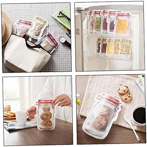 TOSSPER 12kom Mason Jar zipper torbe, torba za odlaganje hrane Snack Sandwich ziplock torbe grickalice