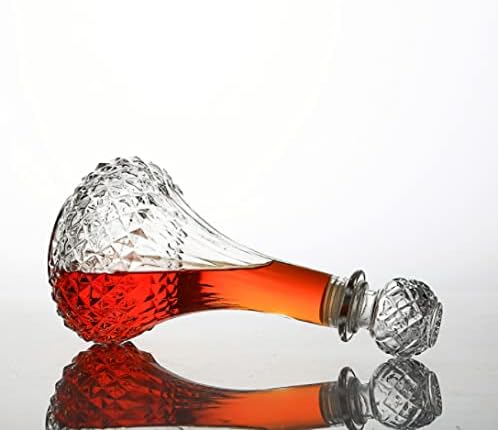 Set kristalnih dekantera i čaša za viski bez olova, 27oz elegantni bokal za alkohol sa ukrašenim čepom