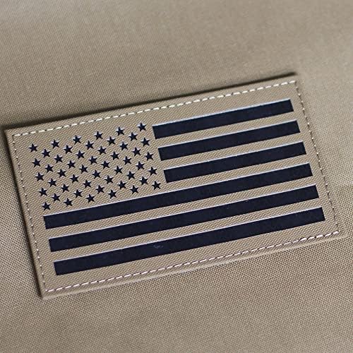 3 * 5inch Coyote Brown infracrveni infracrveni američki američki zastava Patch IFF taktički prsluk zakrpa za zatvaranje nosača Velcro Reflection Patch Morale Touch