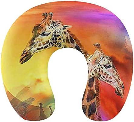 Girafe Rainbow Putni jastuk za vrat jastuk za pjenu u obliku zrakoplova Jastuk za podršku za glavu