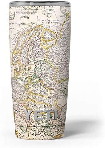 Dizajn Skinz Europska mapa Royalty - kožnica naljepnica Vinil Komplet Kompatibilan sa Yeti Rambler Cooler Tumbler čaše