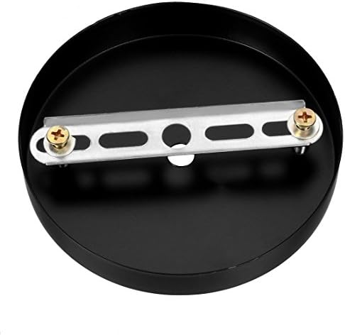 Uxcell Retro plafonska svetlosna ploča sa Šiljastom bazom šasije disk privezak 120mmx20mm crni sa vijkom 37mm rastojanje za montažu