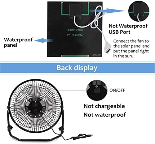 Ventilator za solarne panele, 5w 4 inčni prijenosni Ventilator ventilator, vodootporni komplet ventilatora